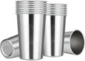 MEWAY Premium Stainless Steel Cups 16 oz Pint Cup Tumbler (16 Pack) - Premium Metal Cups - Stackable Durable Cup，Chilling Beer Glasses, for Travel, Outdoor, Camping, Everyday
