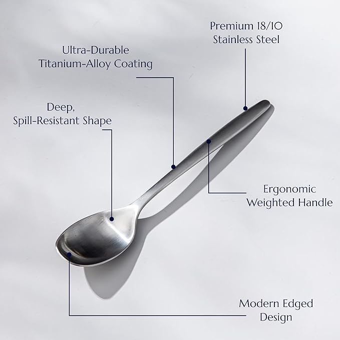 JazzUpCo Ava Flatware Flatware non toxic 18/10 stainless steel dishwasher safe (Matte Silver, 4 Person Set (20 Pieces))