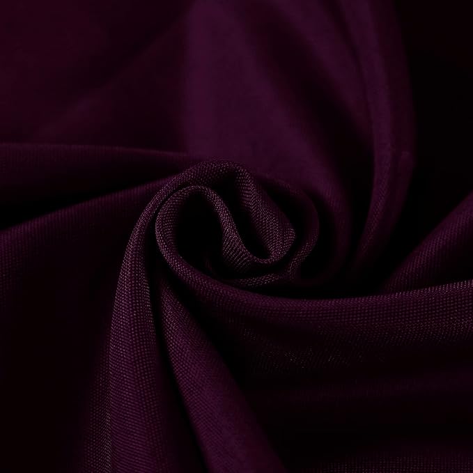 Fokitut 2 Pack Waterproof Rectangle Tablecloth, 90x132 Inch,Stain Resistant and Wrinkle Polyester Table Cloth, Fabric Table Cover for Kitchen Dining, Wedding, Party, Holiday Dinner-Eggplant