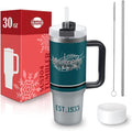 30 oz Tumbler with Handle and Straw,Car cup,Coffee Mug,100% Leakproof Insulated Tumbler with Lid and Straw,Made of Stainless Steel,Cup Holder Friendly Base,Classic Collection Gifts for Fans