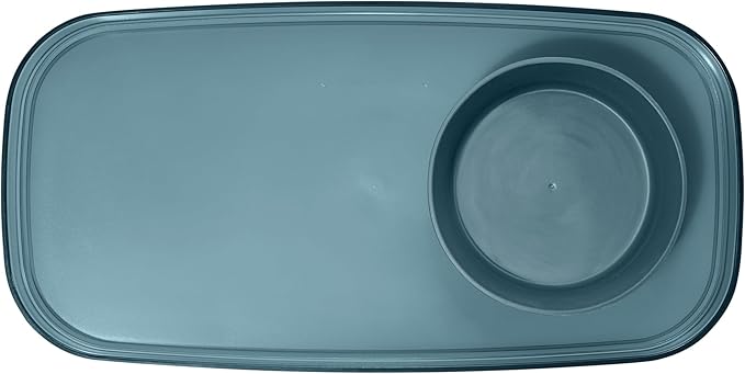 madesmart dipware Small Serving Plate, Stackable & Removable Dip Bowl for Salsa, Queso, Salad, Olives, Dishwasher & Microwave Safe, Multipurpose Plate & Bowl, Midnight