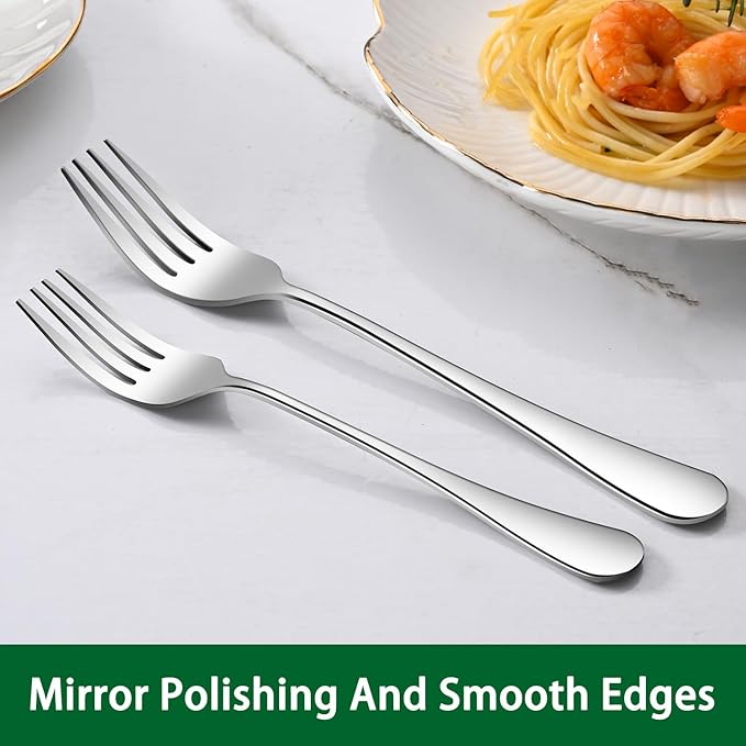 8-Piece 6.7 Inch Salad Forks Set,Durable Dishwasher Safe Stainless Steel Dessert Forks,Silverware Fork,Flatware Fork For Home Kitchen