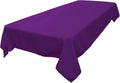 LA Linen Polyester Poplin Washable Rectangular Tablecloth, Stain and Wrinkle Resistant Table Cover 60x90, Fabric Table Cloth for Dinning, Kitchen, Party, Holiday 60 by 90-Inch, Purple