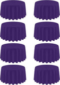 8 Pack Round Tablecloth 90 Inch Purple Tablecloth for Round Tables, Washable Polyester Table Cloth Stain and Wrinkle Resistant Decorative Table Cover for Wedding Party Dining Banquet