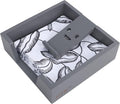 Bamboo Flat Napkin Holder with Weighted Arm Decorative Napkin Tray Dispenser for Table Kitchen Bathroom Dinning (grey)