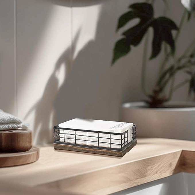 Elegant Wooden Base Paper Holder – Stable, Durable, and Stylish Kitchen Dispenser