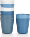 Homestockplus 8 Ounce Small Tumbler Cups,Unbreakable Drinking Cups Microwave and Dishwasher Safe BPA Free Small Reusable Cup for Water, Milk, Juice, Soda and more - Set of 8