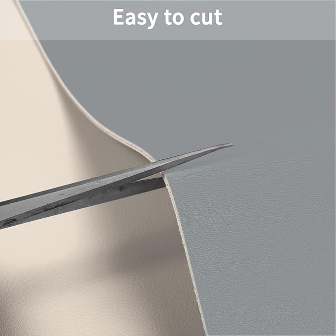 Leather Table Cover,1.8mm Thick,42x72 Inch Table Protector,Table Protector for Dining Room Table,Dining Room Table Protector Pad.(Beige+Light Gray,42x72)