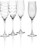 Mikasa Crystal Cheers Champagne Flutes, Set of 4, 8 fluid ounces