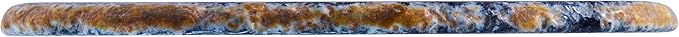 Luxury Lane Large Natural Brazilian Agate Slice Geode Rock Stone Drink Coaster with Wood Holder 4.7-5.5 inch Centerpiece Table Decoration, Black Space