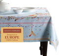 Maison d' Hermine Table Cloth Rectangle Table 100% Cotton 60 x 108 Inches Tablecloth Reusable Decorative for Dining Room Farmhouse Home Valentines Day Decorations Spring Summer - Ibiza - Blue
