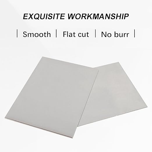 TEN-HIGH 2 Pack 20 Gauge Mild Steel Sheet Metal Plate 8 x 8 Inch Cold Rolled Steel Plate for Professional Industrial Use and DIY Projects - Smooth Surface, Easy to Form and Weld