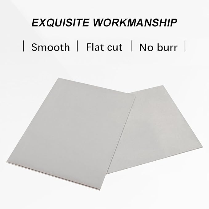 TEN-HIGH 2 Pack 22 Gauge Mild Steel Sheet Metal Plate 8 x 8 Inch Cold Rolled Steel Plate for Professional Industrial Use and DIY Projects - Smooth Surface, Easy to Form and Weld