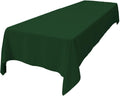 LA Linen Polyester Poplin Washable Rectangular Tablecloth, Stain and Wrinkle Resistant Table Cover 60x84, Fabric Table Cloth for Dinning, Kitchen, Party, Holiday 60 by 84-Inch, Hunter Green