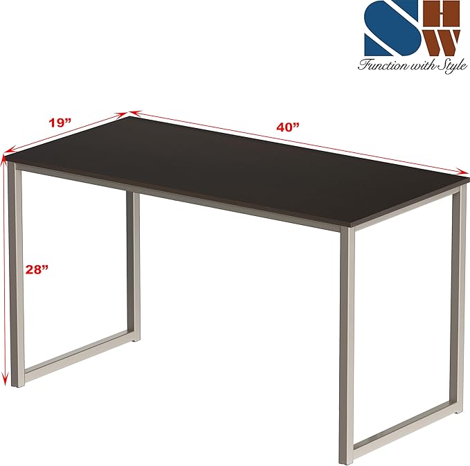 SHW Mission 40-Inch Home Office Computer Desk, Espresso