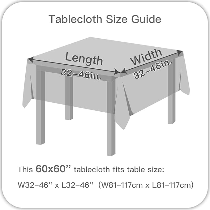 maxmill Jacquard Fall Tablecloth Swirl Design Spillproof Wrinkle Free Heavy Weight Soft Table Cloth for Harvest Thanksgiving Dinner Decorative Fabric Table Cover Square 60 x 60 Inch, Fall Leaf