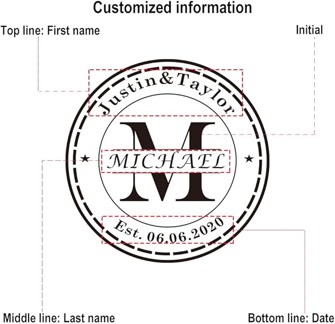 Personalized Monogram Coasters, Custom Engraved - Wooden Drink Coasters, Set of 6 - Great Gifts
