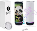 1 Pack 20oz Black Music Speaker Sublimation Blank Tumbler,Straight with Straw and Lid,Speaker Tumbler Cup with Detachable for Valentine's,Father's Day,Mother's Day,Birthday Gift