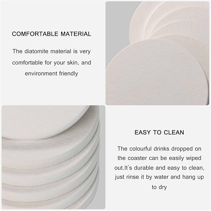 Kaleidoscopic Floral Pattern Round Coaster for Home Coffee Table Mandala Lace Chinese Mosaic Ornament Farmhouse Drink Coasters 100% Diatomite 4''X 4''X 0.35'' Printed Pattern
