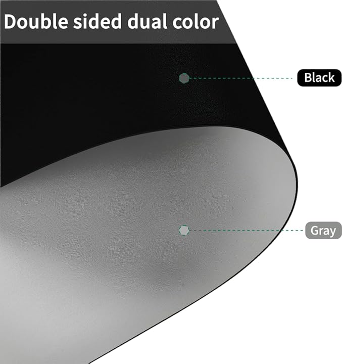Dresser Cover Top - 16x36 Inch Waterproof Anti Overflow Can Cover Up Defects Protect The Surface of Furniture from Scratches Can Be Used for Dresser Bedside Table(Black+Gray 16x36)