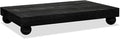 Amyhill Wood Pedestal Stand Kitchen Soap Tray Farmhouse Wooden Riser Stand for Kitchen Bathroom Counter Table Decor Plant Candle Vases Display (Black, 12 x 7 inch)