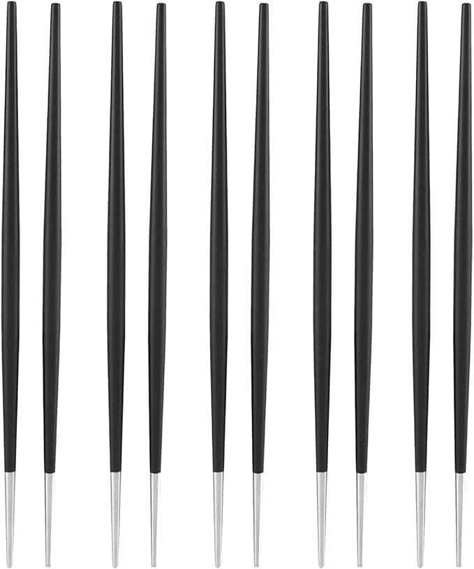 5 Pairs 304 Stainless Steel Chopstick Japanese Sushi Chopsticks Tableware Set Korean Chopsticks Set |Silver Black| chopstick sushi