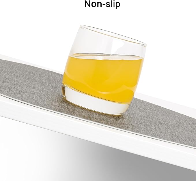 Placemats and Coasters, Washable Reversible Placemats Round Faux Leather Wipeable Place Mats Non Slip Heat Resistant Indoor Outdoor Table Mats (Set of 4, Gray Blue)
