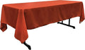 LA Linen Polyester Poplin Washable Rectangular Tablecloth, Stain and Wrinkle Resistant Table Cover 60x126, Fabric Table Cloth for Dinning, Kitchen, Party, Holiday 60 by 126-Inch, Rust