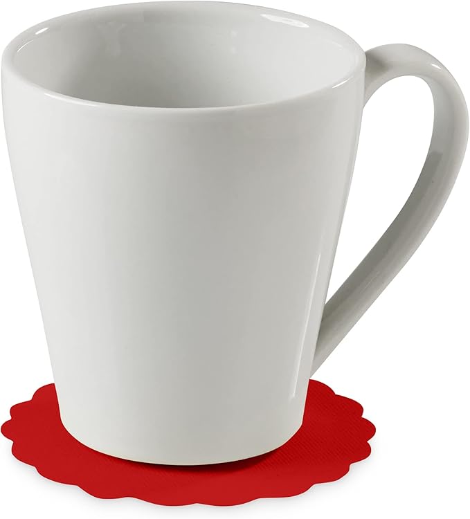 Disposable Red Paper Coasters for Drinks, 3.5 Inch Round Coasters for Bar, Cocktail, Beverage, Wine Or Event, 500 Pack Bulk