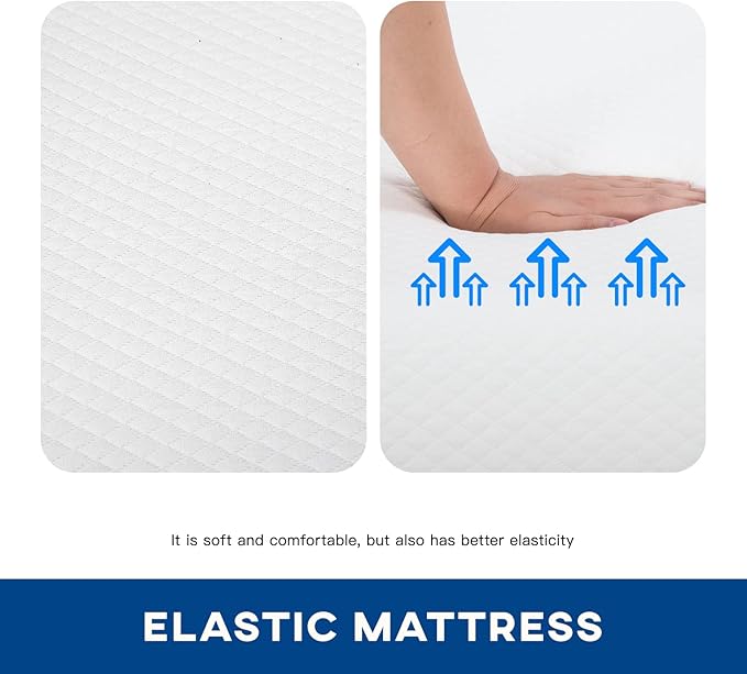 FDW | 10 Inch Full Mattress | Medium Firm | Gel Memory Foam Mattress | White | Bed in a Box, CertiPUR-US Certified | Pressure Relief, Cooling Ventilated Foam | Washable Removable Cover
