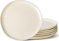 AmorArc Ceramic Plates Set of 6,8.5 Inch Handmade Reactive Glaze Stoneware Plates set for Dessert,Salad,Appetizer,Small Dinner Plates,Microwave & Dishwasher Safe,Scratch Resistant