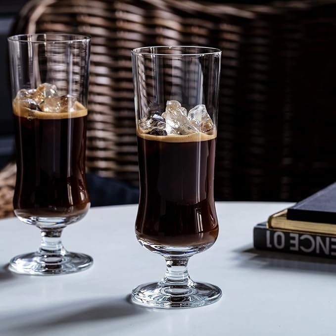 Krosno Cocktail & Long Drink Glasses, Set of 6, 10.1 oz, Avant-garde Collection – Pina Colada, Milkshake, Beer, Ice Cream, Cocktail Glass – Dishwasher Safe | Lead-Free Crystal Glass