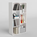 Cube Storage Organizer,Closet Organizers and Storage,Cube Reversible Bookshelf,Storage Shelf for Living Room,Home Office,Dining Room(White, 7-Cube)