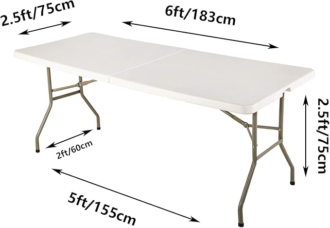 LZY Spandex Fitted Stretch Table Cover for 6 ft or 4ft or 8ft Folding Table, Rectangular Cocktail Tablecover, Perfect for Party and Banquet
