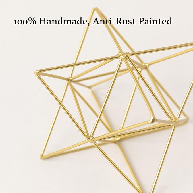 Metal Geometric Sculptures Home Decor, 3D Gold Decor Metal Table Top Decor Sphere, Abstract Coffee Table Decor Living Room Decor, Modern Home Decorations for Study, Bedroom, Office