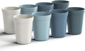 Homestockplus 12 Oz Plastic Cups Reusable, Set of 8 Wheat Straw Drinking Cups, Microwave and Dishwasher Safe Unbreakable Water Cups for Kitchen, Home, Office, and Outdoor Use