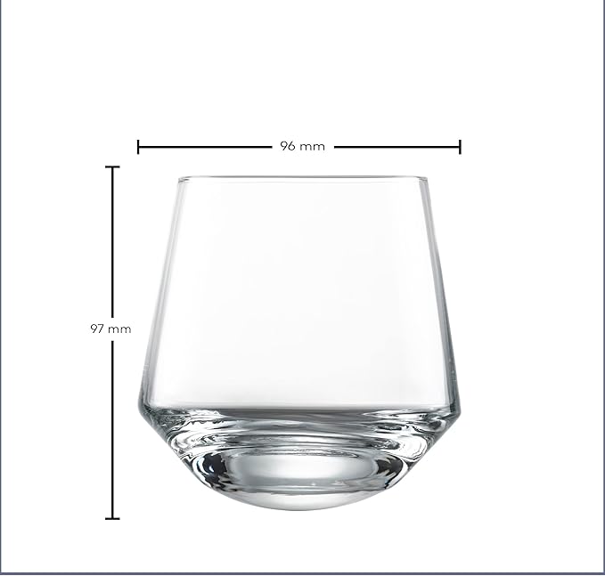 Zwiesel Glas Pure German Crystal Glassware Collection, 2 Count (Pack of 1), Dancing Party Tumblers Cocktail Glass