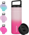 BJPKPK Insulated Water Bottle with 2 Lids,20 oz Double Wall Stainless Steel Vacuum Tumbler Travel Coffee Mug,Wide Mouth Thermal Cup,Cherry Blossom