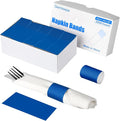 Germiwipe 2500 Pcs Napkin Bands,Paper Napkin Rings Self Adhesive,Silverware Wraps Bands, Perfect for Birthday Parties, Weddings, Family Reunion & Events (Navy Blue)