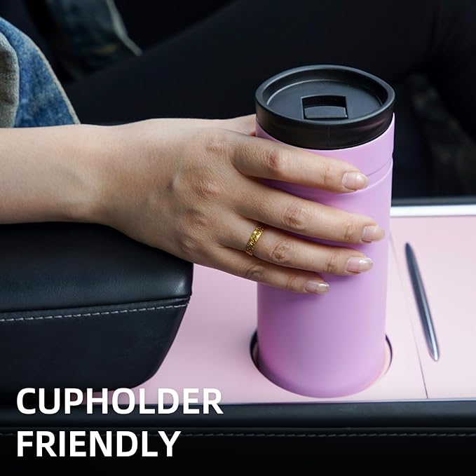 BJPKPK Insulated Water Bottle with 2 Lids,20 oz Double Wall Stainless Steel Vacuum Tumbler Travel Coffee Mug,Wide Mouth Thermal Cup,Light Pink