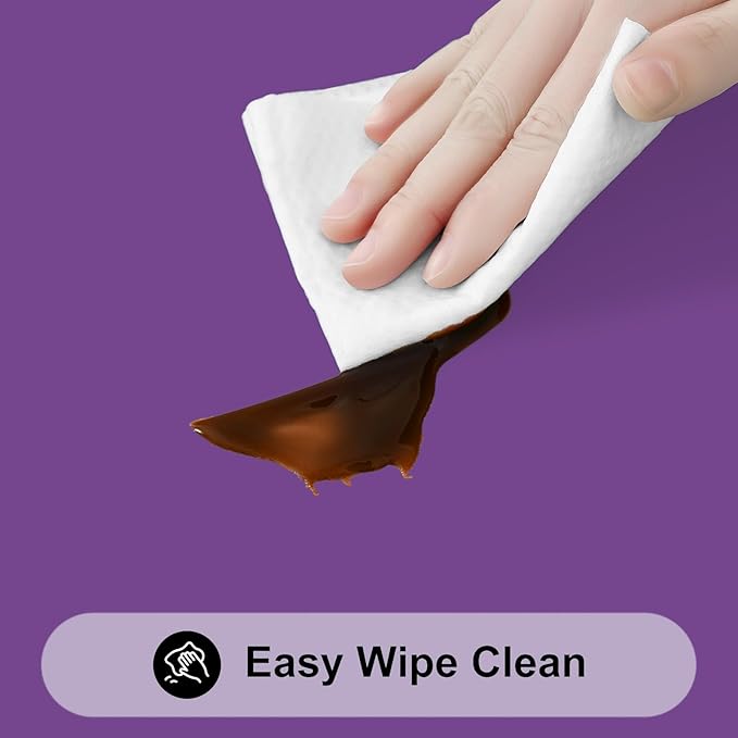 Smiry Rectangle Tablecloth, Elastic Fitted Flannel Backed Vinyl Tablecloths for 8ft Folding Tables, Waterproof Wipeable Table Covers for Indoor, Outdoor, Picnic and Camping (Purple, 30"x96")