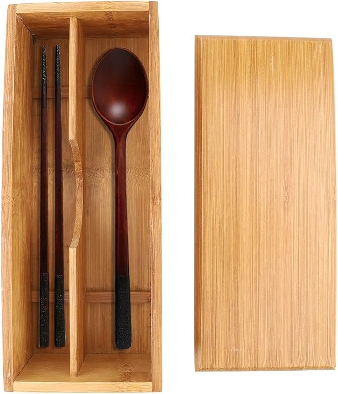 ZJchao Chopstick Holder Storage Box, Japanese Style Chopsticks Box, Durable Tableware Spoon Cage Container, Stylish Kitchen Storage Solution, Compact Chopstick Organizer
