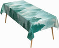 60x84 Inch Nature Rectangular Tablecloth Watercolour Pine Forest Fairyland Table Cloth Waterproof Durable Table Cover for Holiday Picnic Gaming Room BBQ Decor