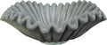 Large Decorative Bowl decor, Scalloped Pedestal Bowls for Modern Home Decor,Ruffle Decor,Stylish Key Bowl for Entry Table,Decorative Fruit Bowl for Kitchen Counter,Artificial Stone Marble Color