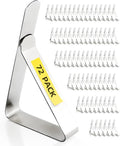 72 Pack Tablecloth Clips - Heavy Duty Picnic Table Clips, Stainless Steel Table Cloth Cover Clamps, Ideal for Restaurant Picnics, Silver