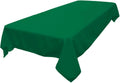 LA Linen Polyester Poplin Washable Rectangular Tablecloth, Stain and Wrinkle Resistant Table Cover 60x90, Fabric Table Cloth for Dinning, Kitchen, Party, Holiday 60 by 90-Inch, Emerald Green