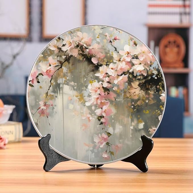 Personalized Ceramic Decorative Plate Customizable Photo Text Logo Printed for Wall Hanging or Table Decor Perfect Memorial Gifts for Anniversary Birthday Gift CP-64701723