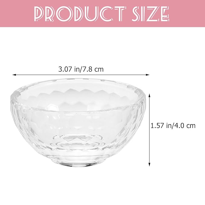 Glass Facial Bowl Smooth Surface Essential Oil and Mask Mixing Bowl Portable Spa and Glossy Finish and Easy Cleaning