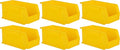 Hudson Exchange 11" x 5-1/2" x 5" (6 Pack) Plastic Stackable Storage Bin and Hanging Container, Yellow