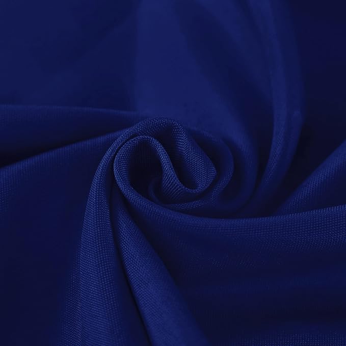 Fokitut 6 Pack Round Tablecloth, 90 Inch, Stain Resistant and Wrinkle Polyester Table Cloth, Fabric Table Cover for Kitchen Dining, Wedding, Party, Holiday Dinner-Royal Blue